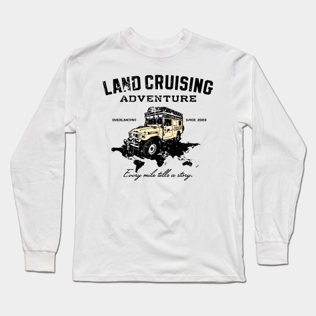 Every Mile Tells a Story - dark print Long Sleeve T-Shirt by landcruising